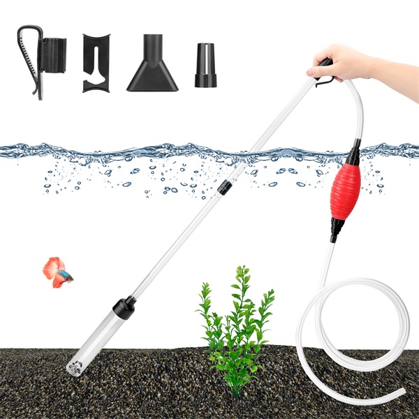 Fish Tank Aquarium Gravel Cleaner Syphon Vacuum Water Changer Pump Siphon  Hose