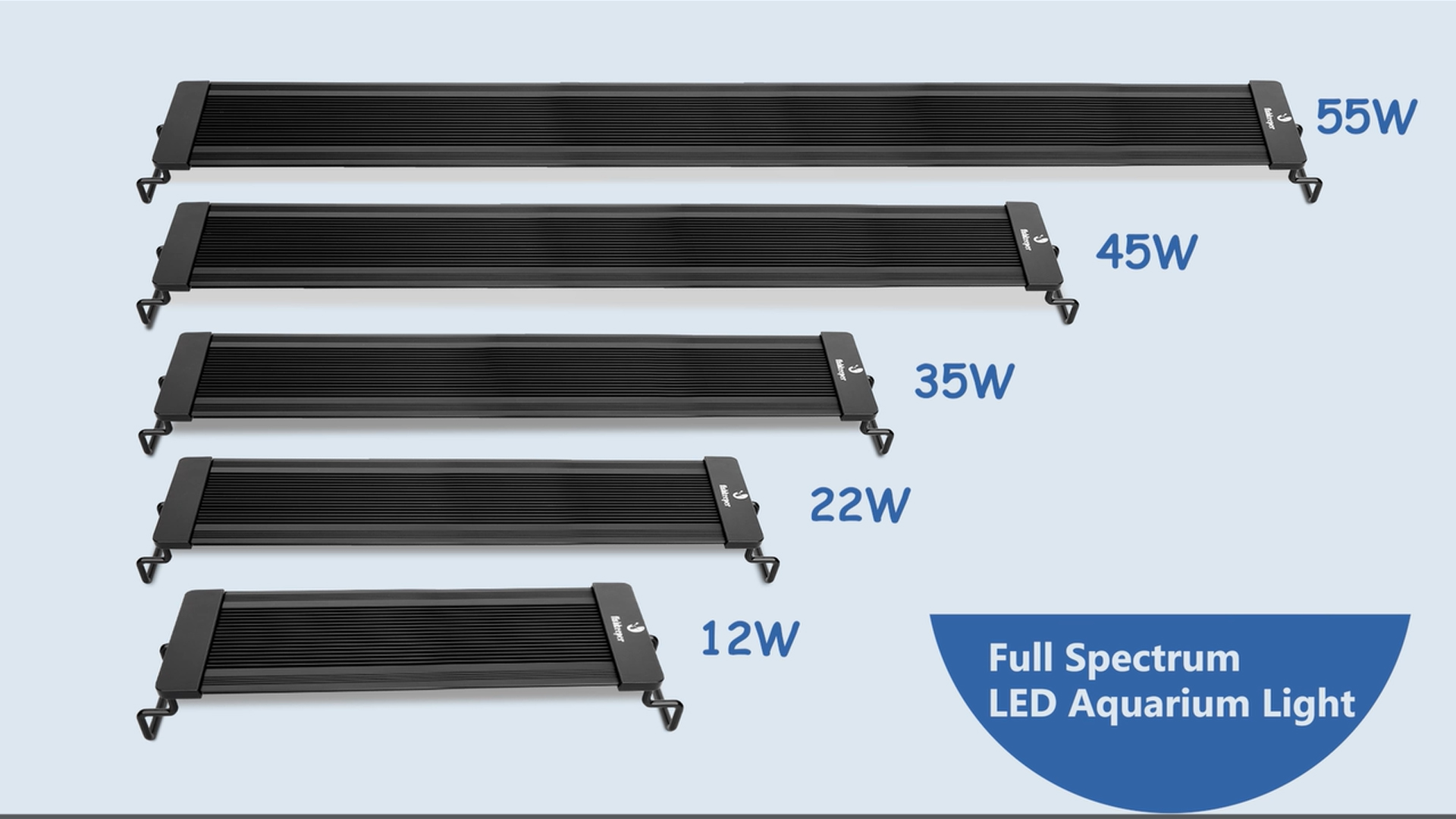 fishkeeper LED Aquarium Light Aluminum Alloy Full Spectrum Planted Fish Tank Light